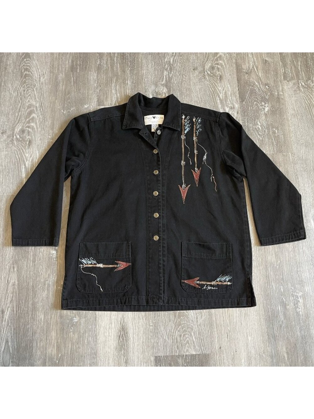 Phoenix Conexion USA Sizez XL ART to WEAR Hand Painted Tribal Jacket SIGNED
